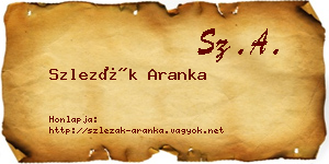Szlezák Aranka névjegykártya
